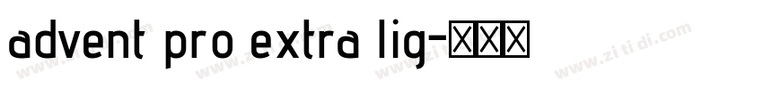 advent pro extra lig字体转换